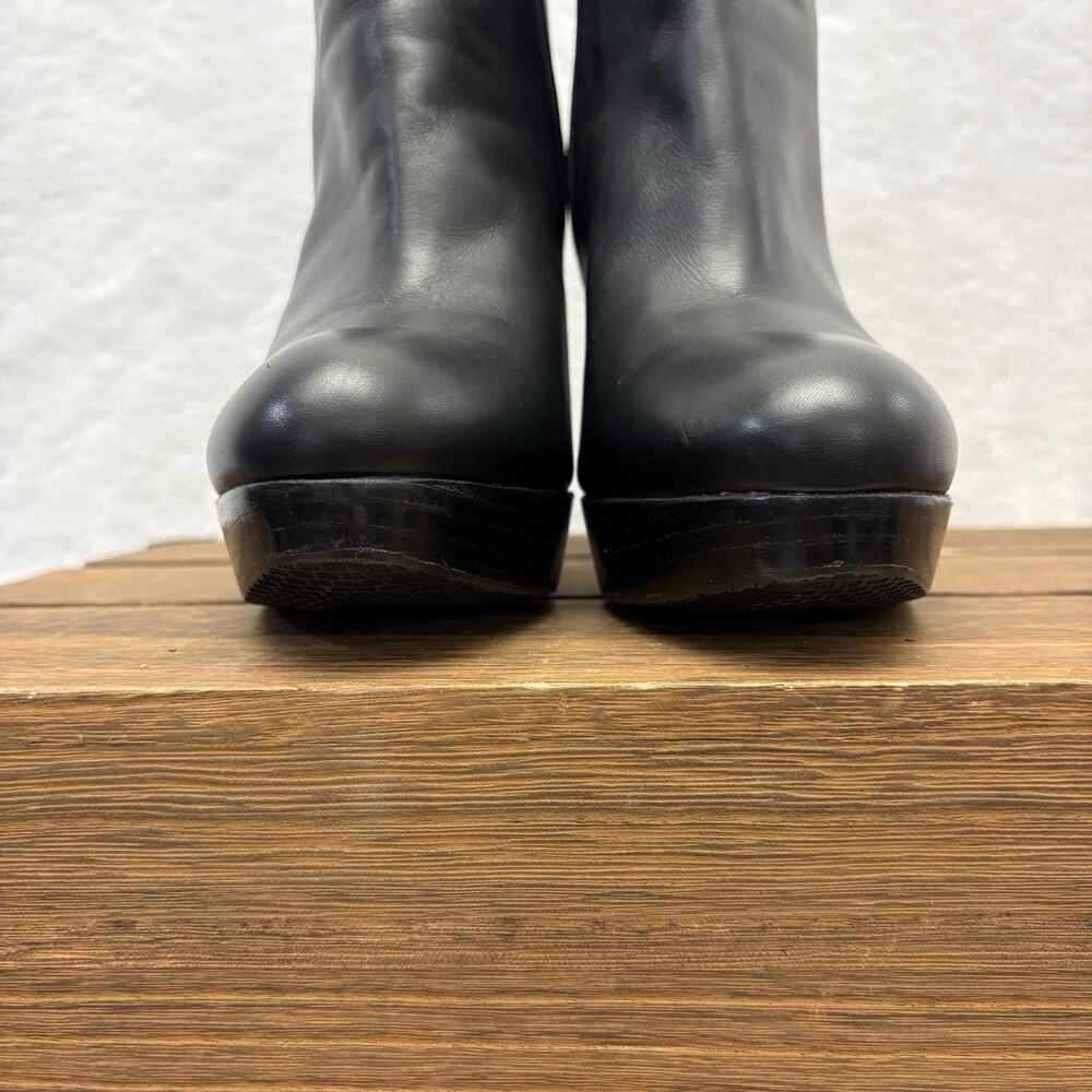 Stuart Weitzman Ankle Boots Napa Leather Black Platform Stiletto Booties 9.5M - Picture 6 of 14
